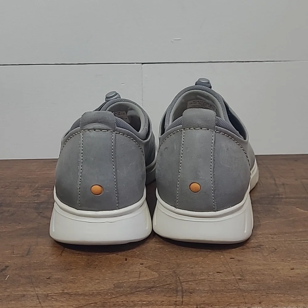 Samuel Hubbard Flight 707 Grey Leather Walking Shoe Sneakers Women's sz 9.5